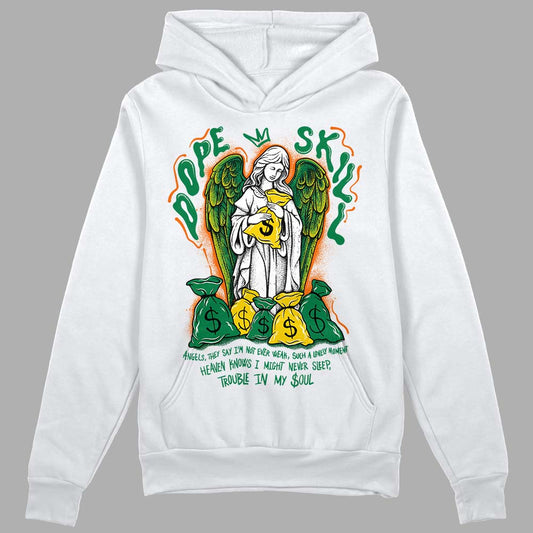 Green Sneakers DopeSkill Hoodie Sweatshirt Angels Graphic Streetwear - White 