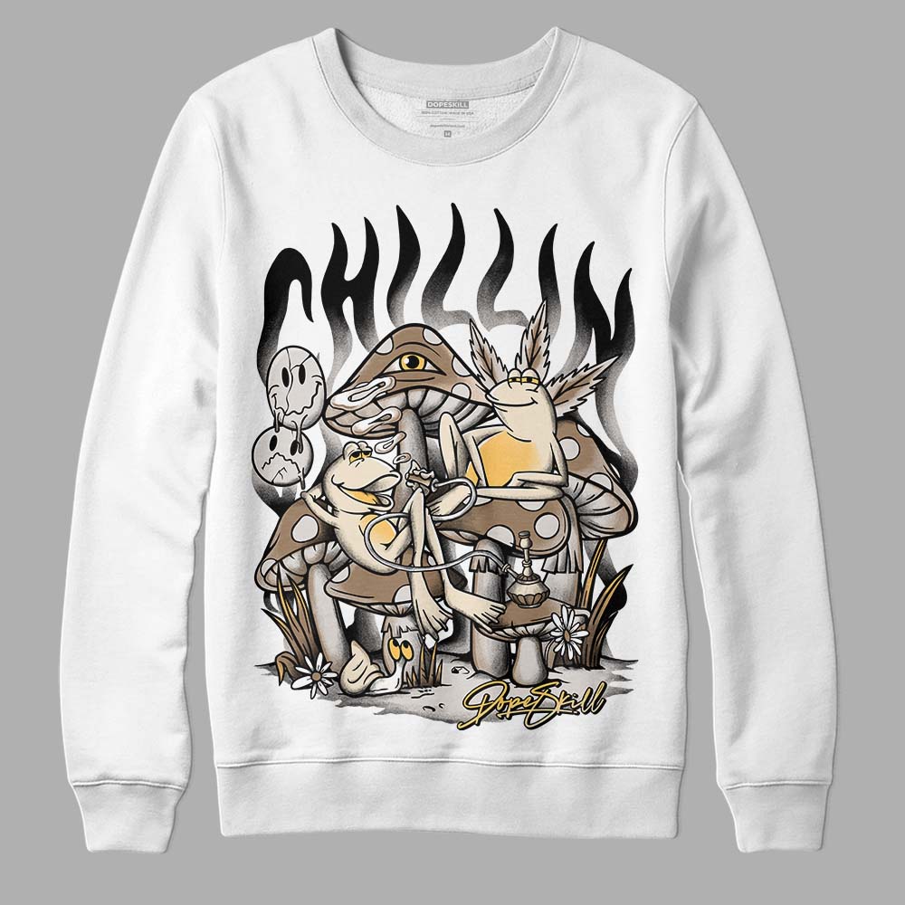 Jordan 5 SE “Sail” DopeSkill Sweatshirt Chillin Graphic Streetwear - White