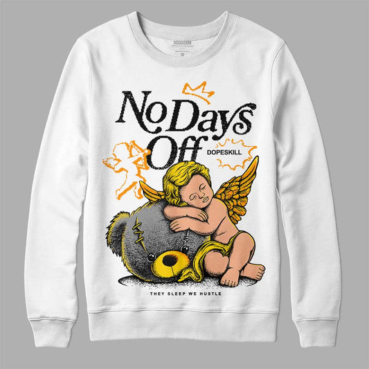 Jordan 6 “Yellow Ochre” DopeSkill Sweatshirt New No Days Off Graphic Streetwear - White