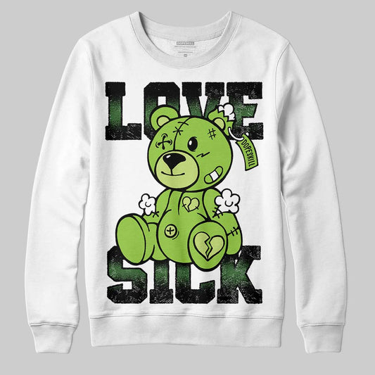 Neon Green Sneakers DopeSkill Sweatshirt Love Sick Graphic Streetwear - White