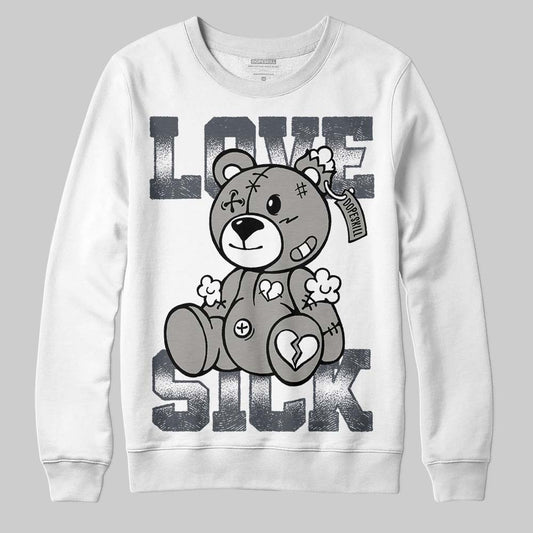 Jordan 11 Cool Grey DopeSkill Sweatshirt Love Sick Graphic Streetwear - White 