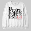 Harris Tweed x Wmns Dunk Low 'Black Phantom' DopeSkill Sweatshirt Protect Me From Evil Graphic Streetwear - White