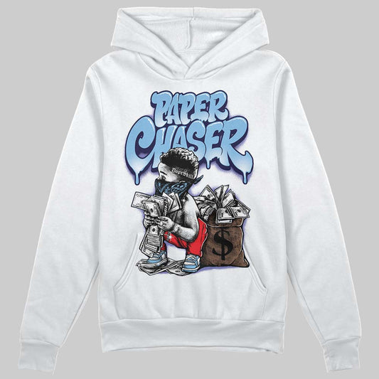 University Blue Sneakers DopeSkill Hoodie Sweatshirt Paper Chaser Boy Graphic Streetwear - White