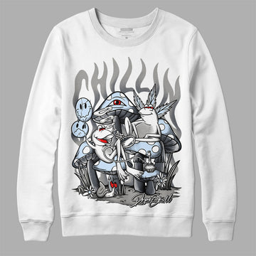 Jordan 6 Retro Cool Grey DopeSkill Sweatshirt Chillin Graphic Streetwear - White