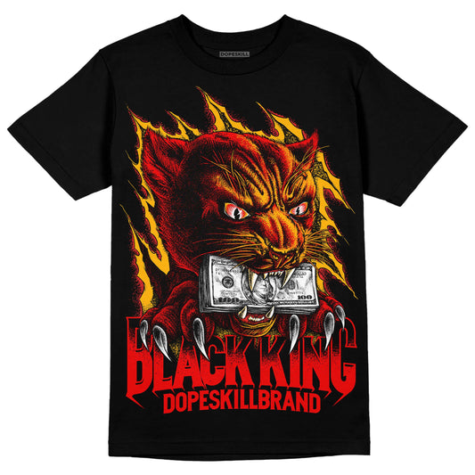 Red Sneakers DopeSkill T-Shirt Black King Graphic Streetwear - Black