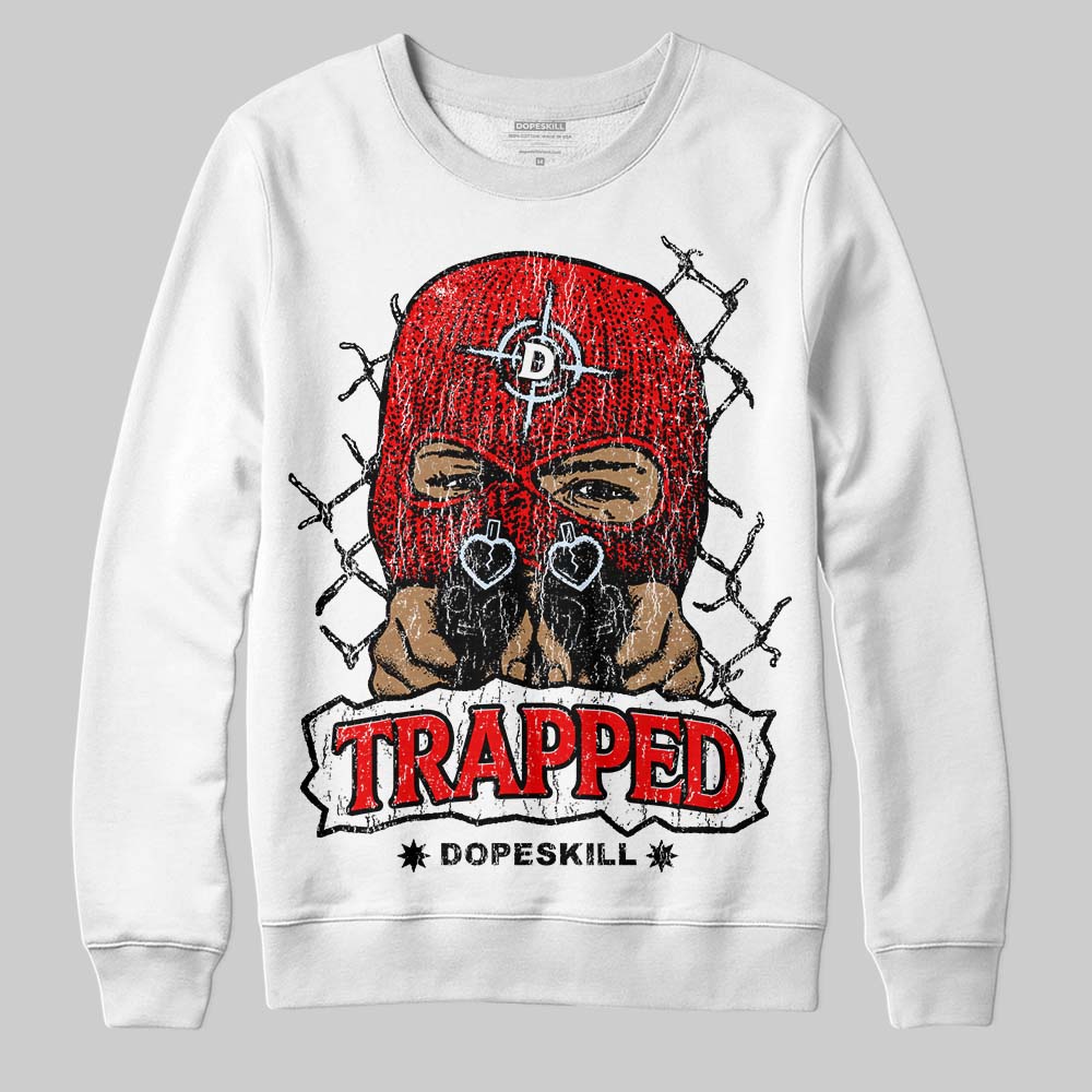 Jordan 11 Retro Cherry DopeSkill Sweatshirt New Trapped Graphic Streetwear - White