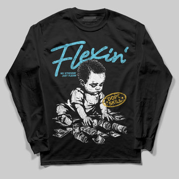 Jordan 11 Retro Gamma Blue (2025) DopeSkill Long Sleeve T-Shirt Flexin' Graphic Streetwear - black