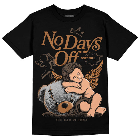 Jordan 1 Retro High OG Palomino DopeSkill T-Shirt New No Days Off Graphic Streetwear - Black