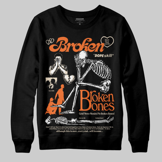Jordan 3 “Starfish” DopeSkill Sweatshirt Broken Bones Graphic Streetwear - Black