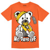 Jordan 3 Georgia Peach DopeSkill Orange T-shirt Hurt Bear Graphic Streetwear