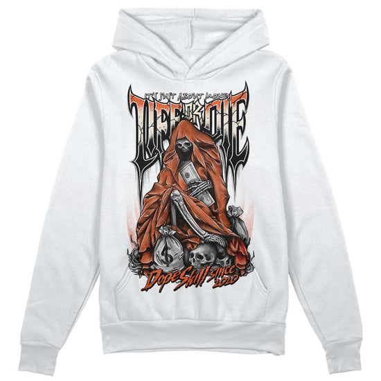 Jordan 3 Georgia Peach DopeSkill Hoodie Sweatshirt Life or Die Graphic Streetwear - White