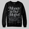 Jordan 5 Retro Wolf Grey (2026) DopeSkill Sweatshirt Money Is Our Motive Typo Graphic Streetwear - Black
