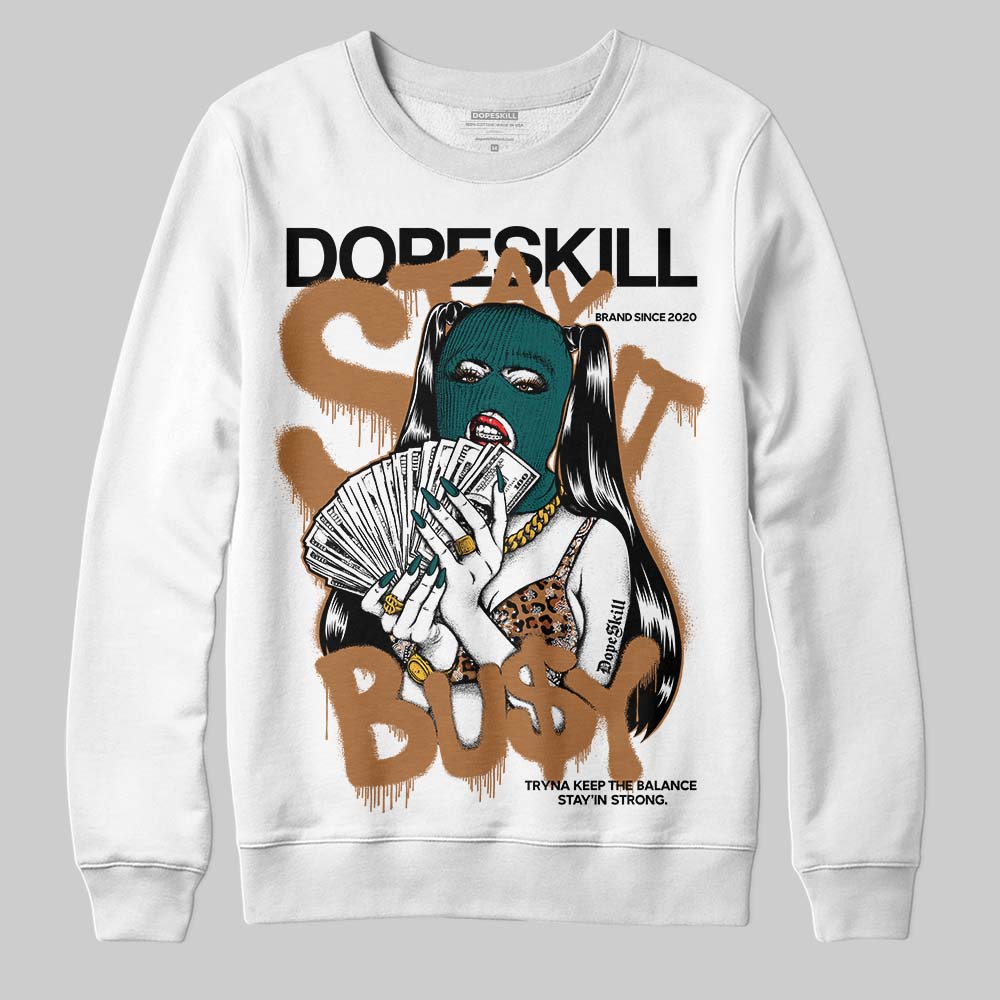 Adidas Samba OG Leopard Pack Collegiate Green DopeSkill Sweatshirt Stay It Busy Graphic Streetwear - WHite