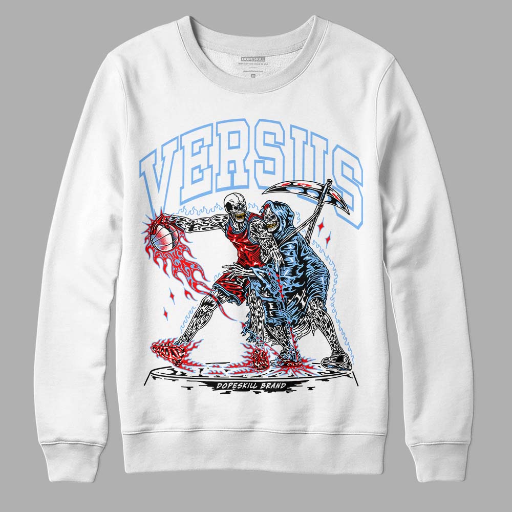 Jordan 9 Powder Blue DopeSkill Sweatshirt VERSUS Graphic Streetwear - White