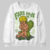 Dunk Low 'Chlorophyll' DopeSkill Sweatshirt New Fake Love Graphic Streetwear - White