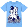 Jordan 9 Powder Blue DopeSkill Tropical Blue T-shirt MOMM Bear Graphic Streetwear