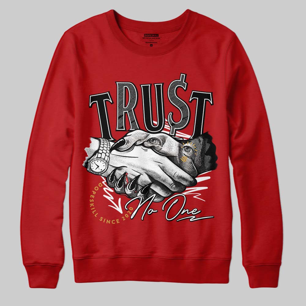 Nigel Sylvester x Air Jordan 4 ‘Brick by Brick’ DopeSkill Sweatshirt Trust No One Graphic Streetwear - Red