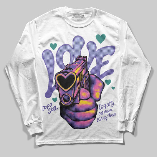 Jordan 5 OG “Grape” DopeSkill Long Sleeve T-Shirt Love Shot Graphic Streetwear - White