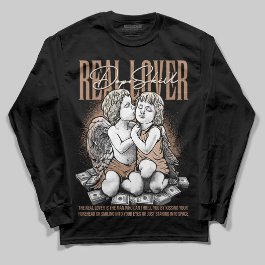 Jordan 4 Retro Cozy Girl DopeSkill Long Sleeve T-Shirt Real Lover Graphic Streetwear - Black