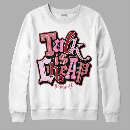 Valentine's Day Collection DopeSkill Sweatshirt Talk Is Chip Graphic Streetwear - White 