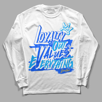 Royal Blue Sneakers DopeSkill Long Sleeve T-Shirt LOVE Graphic Streetwear - White