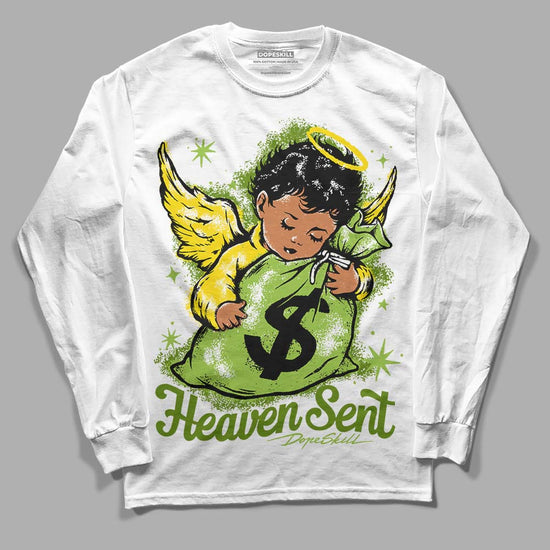 Dunk Low 'Chlorophyll' DopeSkill Long Sleeve T-Shirt Heaven Sent Graphic Streetwear - White