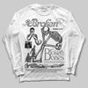 Jordan 10 Retro Shadow (2025) DopeSkill Long Sleeve T-Shirt Broken Bones Graphic Streetwear - White