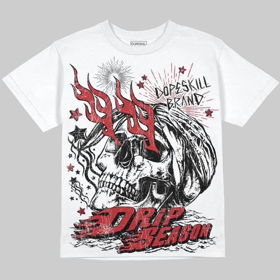 Jordan 12 Retro Flu Game (2025) DopeSkill Oversize Print T-Shirt Drip Season Graphic Streetwear