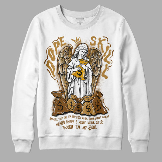 Jordan 13 Wheat 2023 DopeSkill Sweatshirt Angels Graphic Streetwear - White 