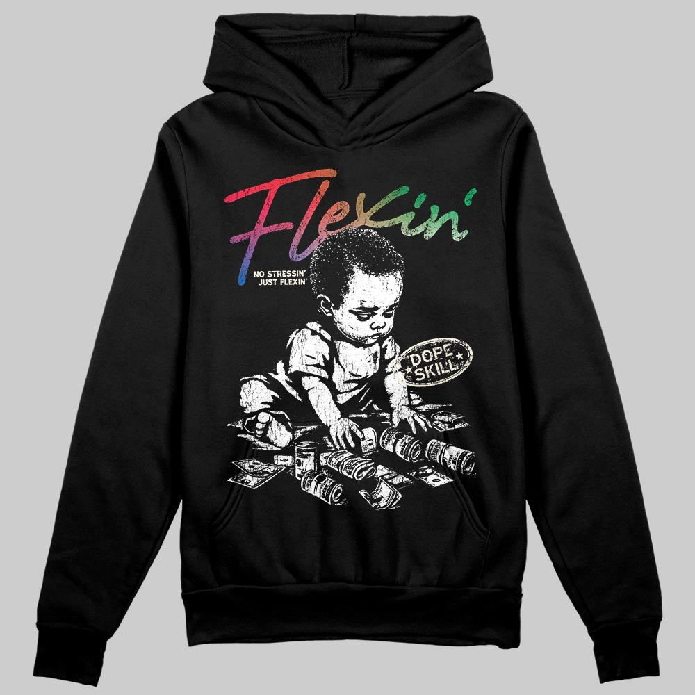 Jordan 11 Retro 285 Atlanta DopeSkill Hoodie Sweatshirt Flexin' Graphic Streetwear - Black