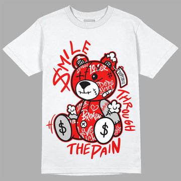 Jordan 12 “Cherry” DopeSkill T-Shirt Smile Through The Pain Graphic Streetwear - White