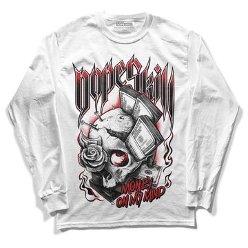 Jordan 12 “Red Taxi” DopeSkill Long Sleeve T-Shirt Money On My Mind Graphic Streetwear - White