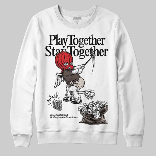 Adidas Samba OG White Black Clear Granite DopeSkill Sweatshirt Play together, Stay together Graphic Streetwear - White