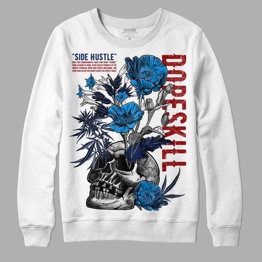 Jordan 13 French Blue DopeSkill Sweatshirt Side Hustle Graphic Streetwear