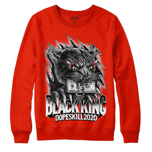 Yeezy Foam Runner Red Dopeskill Vermillion Red Sweatshirt Black King Graphic Streetwear