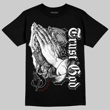 Jordan 14 "Black/White" DopeSkill T-Shirt Trust God Graphic Streetwear - black