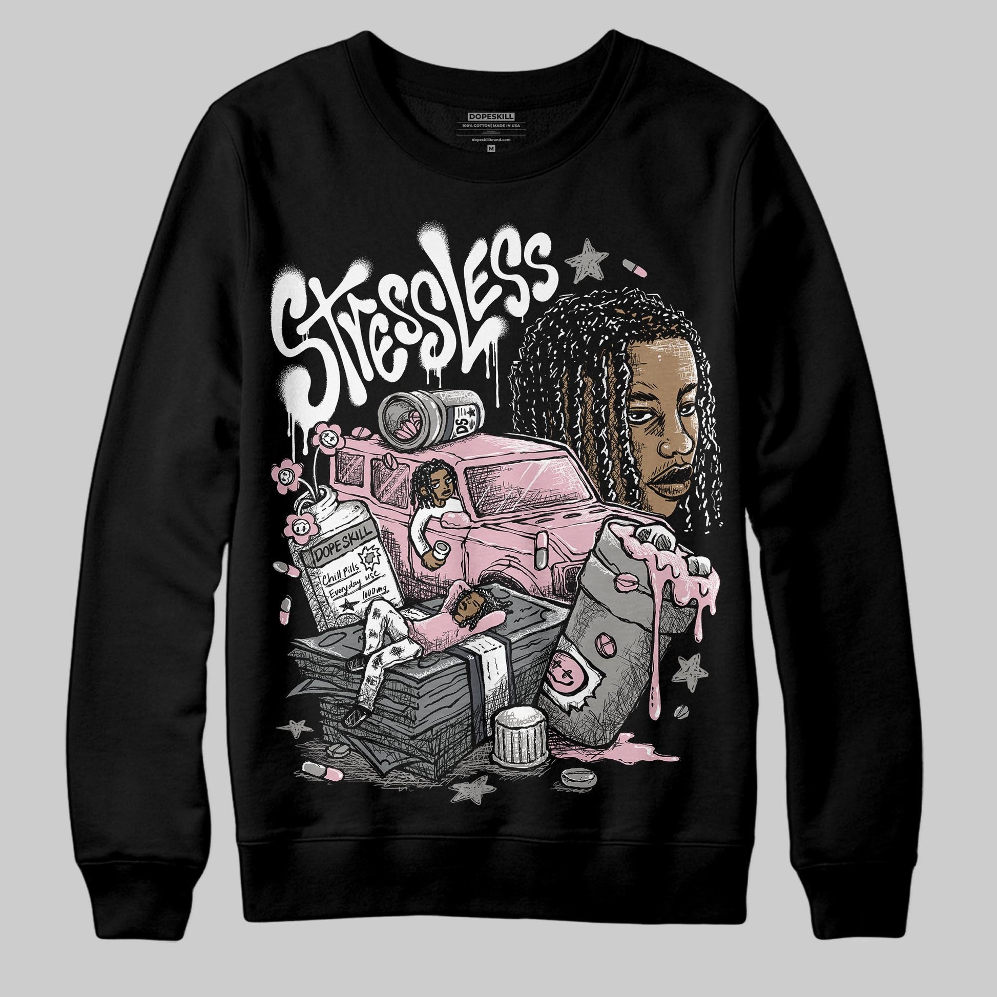 Air Max 95 OG “Pink Foam” DopeSkill Sweatshirt Stressless Graphic Streetwear - Black