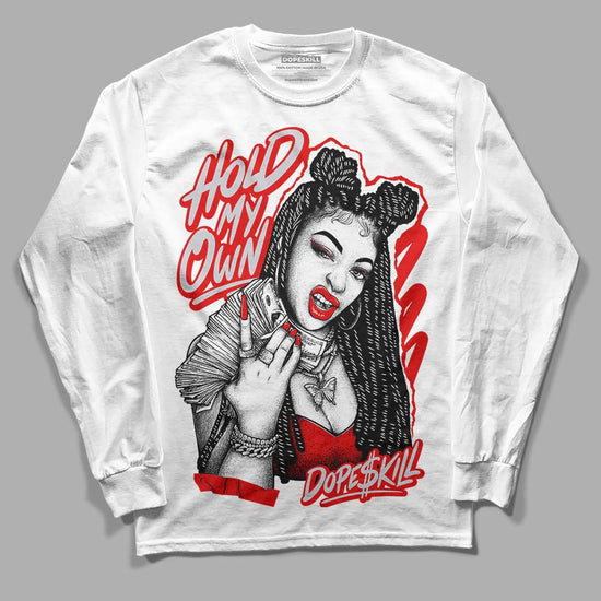 Jordan 4 Retro Red Cement DopeSkill Long Sleeve T-Shirt New H.M.O Graphic Streetwear - White