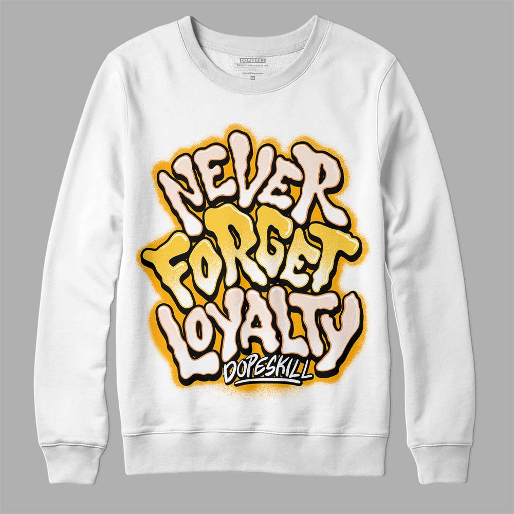 Jordan 4 "Sail" DopeSkill T-Shirt Never Forget Loyalty Graphic Streetwear - White 