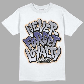 Jordan 4 Retro Frozen Moments DopeSkill T-Shirt Never Forget Loyalty Graphic Streetwear - White 