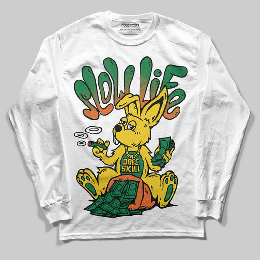 Green Sneakers DopeSkill Long Sleeve T-Shirt Slow Life Graphic Streetwear  - White 