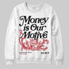 Jordan 14 Retro ‘Black Toe’ DopeSkill Sweatshirt Money Is Our Motive Typo Graphic Streetwear - White