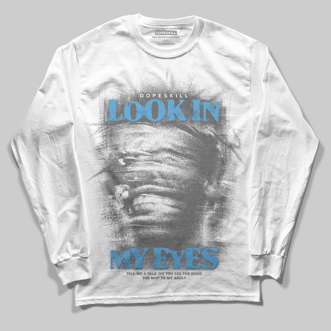 Grey Sneakers DopeSkill Long Sleeve T-Shirt Look In My Eyes Graphic Streetwear - White