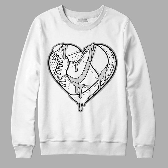 Dunk Low ‘Pure Platinum’ DopeSkill Sweatshirt Heart Jordan 1 Graphic Streetwear - White