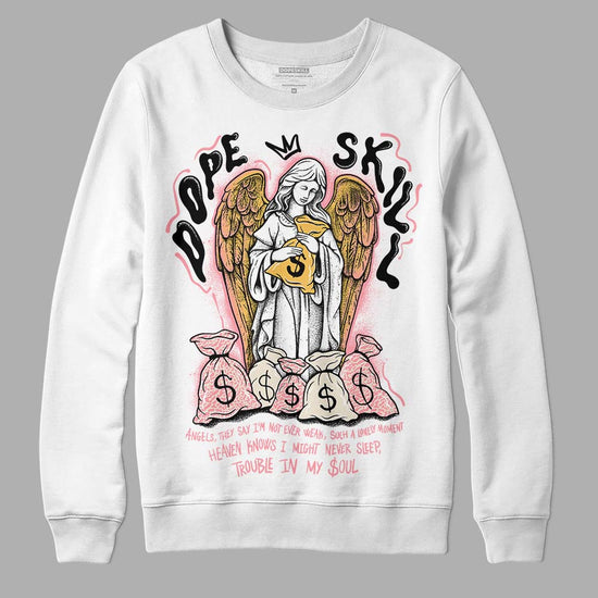 Jordan 3 GS “Red Stardust” DopeSkill Sweatshirt Angels Graphic Streetwear - White