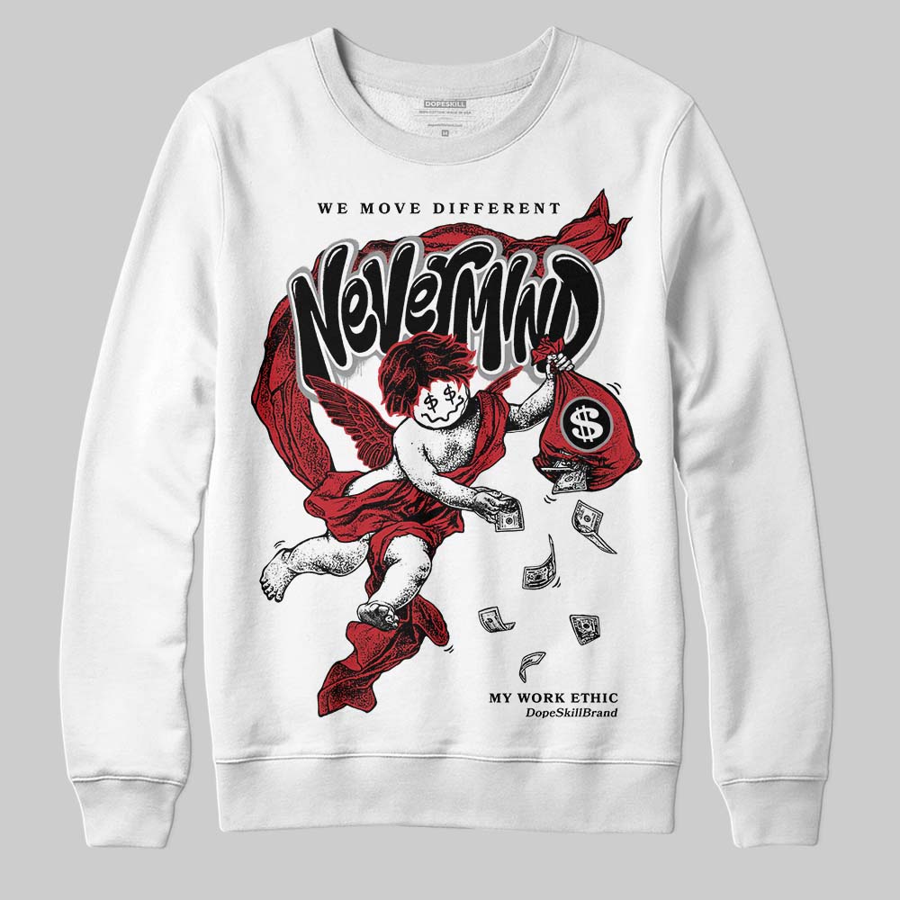 Jordan 1 Low OG "Chicago" DopeSkill Sweatshirt Nevermind Graphic Streetwear - White