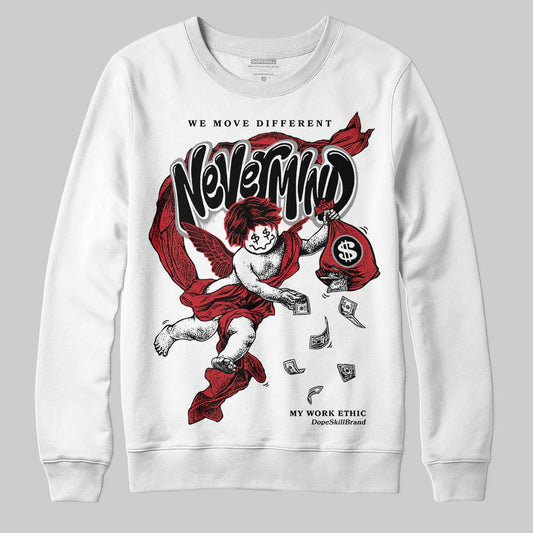 Jordan 1 Low OG "Chicago" DopeSkill Sweatshirt Nevermind Graphic Streetwear - White