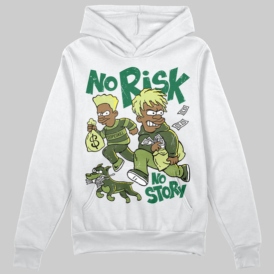 Foamposite Pro 'Pine Green' DopeSkill Hoodie Sweatshirt No Risk No Story Graphic Streetwear - White