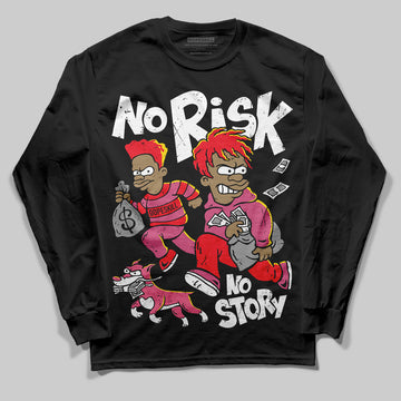 Diesel Pink S - Serendipity Pro-X1 Trainers DopeSkill Long Sleeve T-Shirt No Risk No Story Graphic Streetwear - Black