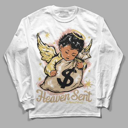 TAN Sneakers DopeSkill Long Sleeve T-Shirt Heaven Sent Graphic Streetwear - White